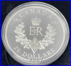 2012 Canada$ 20 Fine Silver 1oz Queens's Diamond Jubilee 3 Coin Set #46-01A