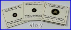 2012 Canada$ 20 Fine Silver 1oz Queens's Diamond Jubilee 3 Coin Set #46-01A