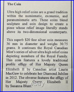 2012 Canada$ 20 Fine Silver 1oz Queens's Diamond Jubilee 3 Coin Set #46-01A