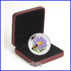 2012 Canada $20 Fine Silver Coin Aster with Venetian Glass Bumble Bee