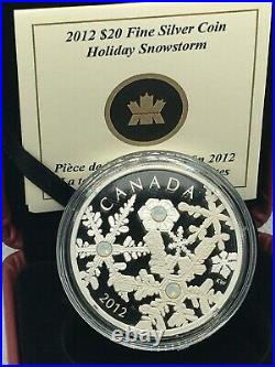 2012 Canada $20 Fine Silver Coin Holiday Snowstorm
