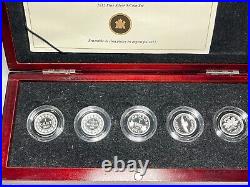 2012 Canada Farewell to the Penny Fine Silver 5-Coin Set With Wooden Box