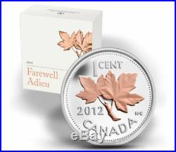 2012 Canada Gold Plated Silver Coin Farewell to the Penny