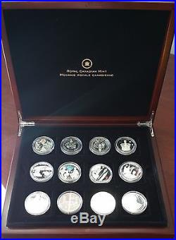 2012 Canada RCM Diamond Jubilee Silver 12 Coin Collection Rare 3000 Minted