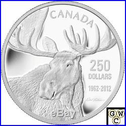 2012 Kilo'The Moose Family' $250 Silver Coin. 9999 Fine (13035 NT)