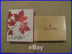 2013 $10 Fine Silver 12-Coin Set with Deluxe Wooden Box O Canada Subscription