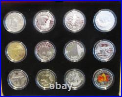 2013 $10 O Canada 12 Coin Set 99.99% Fine Silver Incl Box and COAs