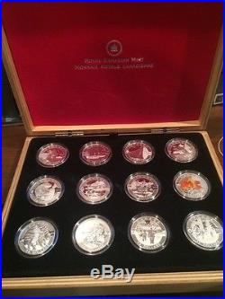 2013 12-Fine Silver Coin Set Complete O Canada Set 1/2Oz