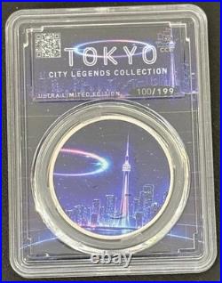 2013 1 Oz. 9999 Silver Canadian Maple City Legends Tokyo Beautiful Colorized