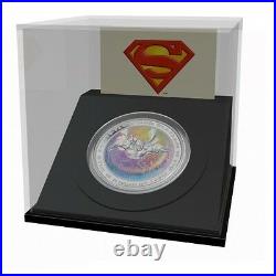 2013 1 oz $20 Fine Silver Hologram Coin Superman Metropolis Mintage 10,000