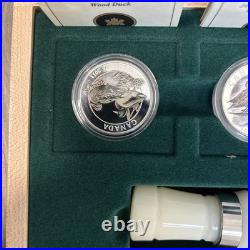 2013-2014 $10 Ducks of Canada Silver 3 Coin Set with Display Case and Duck Cal