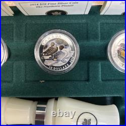 2013-2014 $10 Ducks of Canada Silver 3 Coin Set with Display Case and Duck Cal