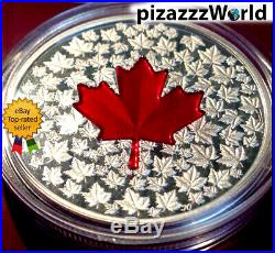 2013 CANADA $20 1oz PF69 Silver COIN'Maple Leaf Impression' COLOR Enamel Proof