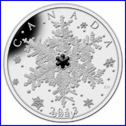 2013 CANADA $20 Swarovski Crystal Winter Snowflake Proof Silver Coin