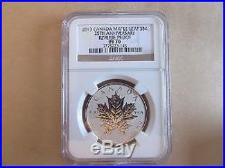 2013 Canada 25th Anniversary Silver Maple Leaf 5 Coin Set Ngc Pf70 Reverse Proof