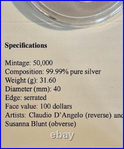 2013 Canada $100 Bison Stampede. 9999 Silver Coin 1 oz