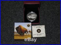 2013 Canada $100 for $100 Bison Stampede 1oz Silver coin Wildlife in Motion