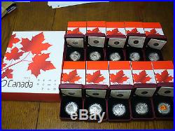 2013 Canada 10X $10 Fine Silver. 999 oh CANADA SERIES 10 COINS BONUS FREE BOX