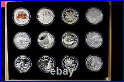 2013 Canada $10 Full O Canada Silver 12-Coin Set with Display Case