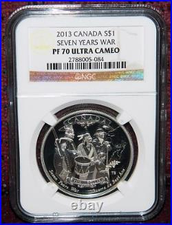 2013 Canada $1 End Of The Seven Years War Silver Coin Ngc Pf 70 Ultra Cameo