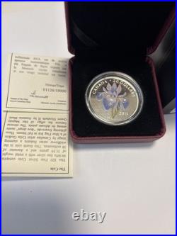 2013 Canada $20 1oz Fine Silver Iris Blue Flag Iris Coin