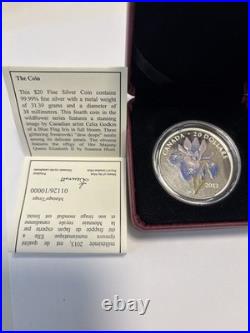 2013 Canada $20 1oz Fine Silver Iris Blue Flag Iris Coin