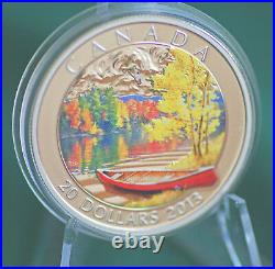 2013 Canada $20 Autumn Bliss coloured coin 99.99% silver in stock