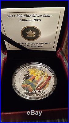 2013 Canada $20 Fine Silver Coin Autumn Bliss Complete