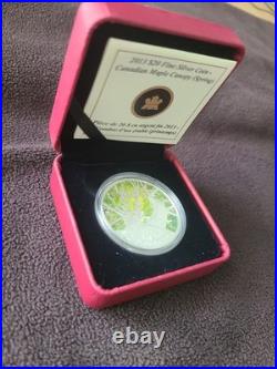 2013 Canada $20 Fine Silver Coin Canadian Maple Canopy Spring