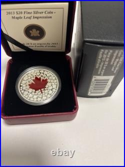 2013- Canada $20 Maple Leaf Impression Pure Silver Coin