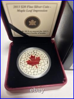 2013- Canada $20 Maple Leaf Impression Pure Silver Coin