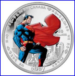 2013 Canada $20 Pure Silver Coin Superman Man of Steel, RCM