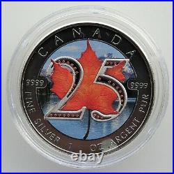 2013 Canada 25th Anniversary (. 9999) Silver Maple Leaf Coins (Cased Set)