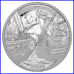 2013 Canada $50 Shannon & Chesapeake ships 5 oz. Proof finish 99.99% silver