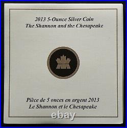 2013 Canada $50 Shannon and Chesapeake Fine Silver Proof 5 oz #19846