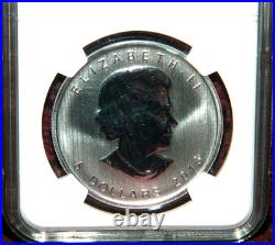 2013 Canada $5 Silver Maple Leaf 25th Anniversary 1oz Silver Coin Ngc Gem Bu