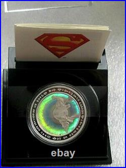 2013 Canada 9999 silver $20 dollars coin Superman Metropolis hologram box COA