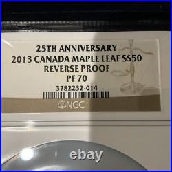 2013 Canada Maple Leaf Reverse Proof Silver 5Oz. 9999 NGC PF70