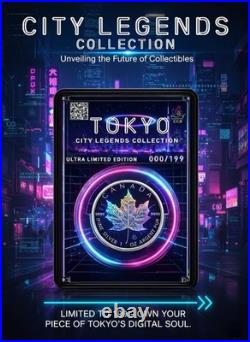 2013 Canada Maple Tokyo 1oz. 9999 Silver Colorized Coin in Slab