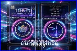 2013 Canada Maple Tokyo 1oz. 9999 Silver Colorized Coin in Slab