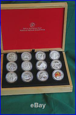 2013 Canada O Canada boxed set of 12 pure silver commemorative coins