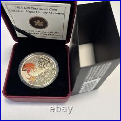 2013 Canada RCM Canadian Maple Canopy Autumn. 9999 Fine Silver $20 coin