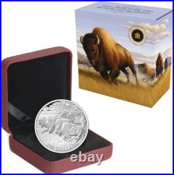 2013 Canada Silver $100 Coin American Bison Stampede 1 oz. 9999 OGP