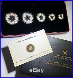 2013 Canadian 25th Anniversary Silver Maple Leaf Fractional 5 Coin Set Canada