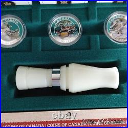 2013 Ducks Of Canada Silver 3 Coin Set with Duck Call Whistle #coinsofcanada