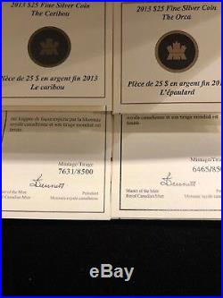 2013 OCanada 5 X $25 Silver Coin Set With Box