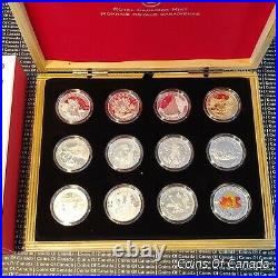 2013 O Canada $10 12 Coin Pure Silver Set In Wooden Box #coinsofcanada