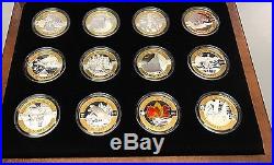 2013 O Canada $10 1/2oz Fine Silver 12 Coin Set Gold Plated Mintage 1500