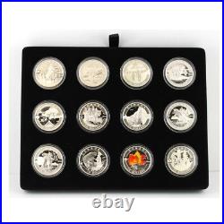 2013 O Canada $10 Fine Silver 12-Coin Set with Deluxe Box