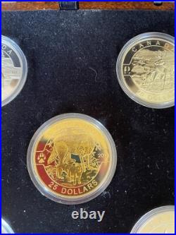 2013 O'Canada $25 Coin Silver Proof Set (5) Limited Mintage of 8,500 in Case